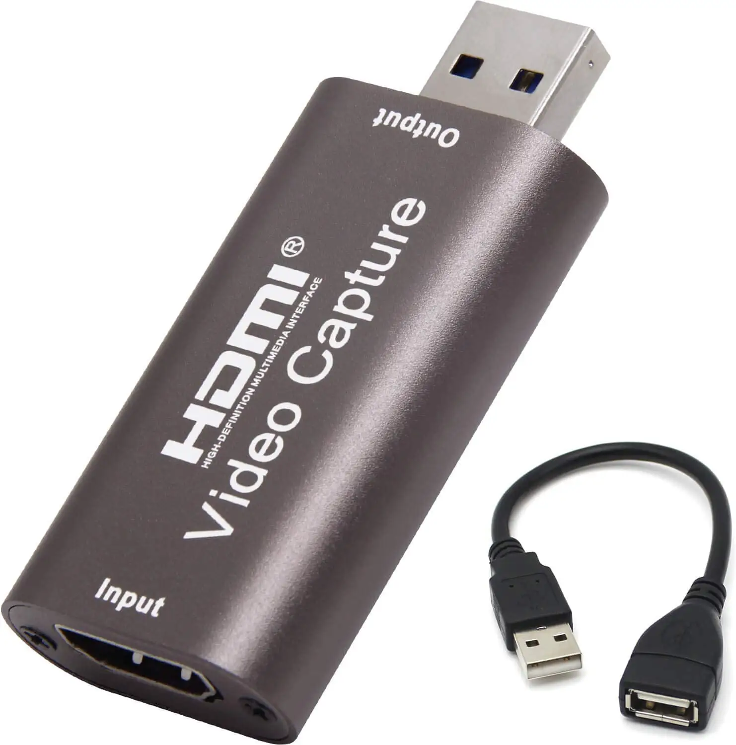 Hot Selling HDMI to USB Video Capture Card 1080P for Live Video Streaming Record via DSLR Camcorder Action Black silver Cam