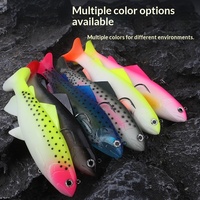 Leurre souple réaliste en plastique souple, type Swimbait à queue de pagaie et queue en T, pour lancer longue distance, appât artificiel non monté pour Black-bass, Brochet, Lucioperca