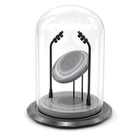 Vitrine à cloche en verre GZowin, autoportante, avec cadre en aluminium, éclairage LED, écologique, personnalisable, pour magasin de détail et boutique