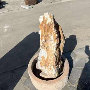 Estatua grande tallada de jardín natural, Granito de mármol blanco, Sirenita - Product Image 5