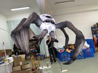 Ballon géant gonflable à suspendre pour Halloween modèle d'araignée veuve pour décoration murale fenêtre gonflable publicitaire lumineux