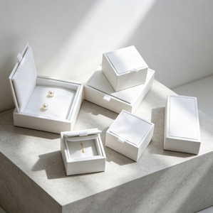 Custom Logo Luxurious Paper Jewelry Packaging <b>Box</b> Organizer <b>with</b> Velvet Lining <b>Small</b> <b>Gift</b> Display for Jewelry - Product Image 3
