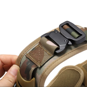 <span class=keywords><strong>Collar</strong></span> de perro de nailon ajustable táctico al por mayor malla transpirable acolchada con mango de hebilla de metal resistente para entrenamiento de perros - Product Image 6