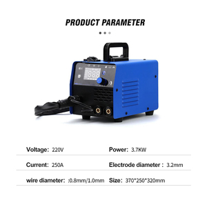 เครื่องเชื่อม MMA ARC 250A พร้อมหน้าจอ LCD ดิจิตอล ระบบอินเวอร์เตอร์ IGBT ฟังก์ชั่น Hot Start และ Anti-Stick สำหรับงานเชื่อมเหล็กสแตนเลสและโลหะ - Product Image 3