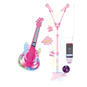 Set di Chitarre Elettroniche in Plastica per Bambini, Regalo Super Cool per Ragazze, <span class=keywords><strong>6</strong></span> Pezzi - Product Image 1