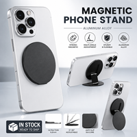 Penyangga Ponsel Magnetik Portabel Lipat, Cincin Penyangga Logam, Tersedia Grosir OEM