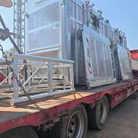 Hoist Konstruksi SC300/300 Double Cage 2*3 Ton Lift Bangunan Sistem Rak dan Pinion