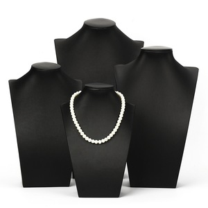 Maniquí de cuello realista de alta gama para exhibición de joyas, soporte de PU cepillado para collares, accesorios, estuches y exhibidores para colgantes - Product Image 6