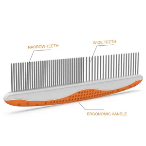 Pet Hair Grooming De-tangling Dog And Cat Comb For Long Haired Animal