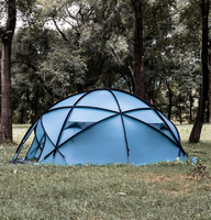 Tente dôme géodésique 4 saisons avec logo personnalisé, robuste, pour 10 personnes, imperméable, coupe-vent, pour base-camp et expéditions