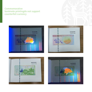 Papier de sécurité en fibres UV avec fil et filigrane motif Cerf de la forêt, 75% coton et 25% lin, format A4 - Product Image 3
