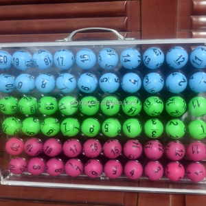 Meilleur produit : Machine de jeu de <span class=keywords><strong>bingo</strong></span> traditionnelle à six faces avec impression de numéros de 0 à 9, boules de loterie de 40 mm - Product Image 1