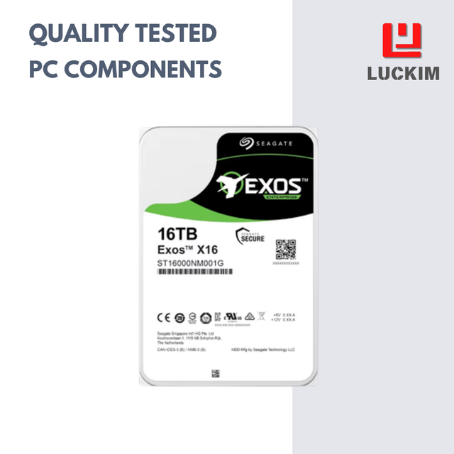 Exos X16 16TB ST16000NM001G 3.5 Inch Enterprise HDD SATA 6Gb/s 7200RPM Hard Drive