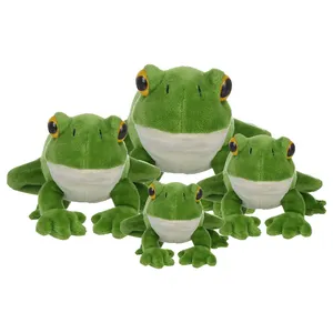 녹색 봉제 개구리 장난감 동물 인형 도매 현실적인 박제 개구리 장난감 긴 다리