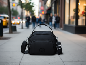 Borsa a Tracolla in Tessuto Composito per Donna, Chiusura con Cerniera, Uso Quotidiano per Tutte le Stagioni - Product Image 2