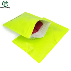 Custom Logo Printed Green Kraft Paper Recyclable Eco-friendly Ziplock Bags with Matte Finish for Clothing <b>Socks</b> Shoes Packaging - Product Image 5