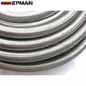 EPMAN Tuyau de refroidisseur d'huile de pompe à carburant/filtre de carburant en acier inoxydable tressé pour moteur de voiture, ligne d'<span class=keywords><strong>alimentation</strong></span>/retour du turbo, AN4 AN6 AN8 AN10 AN12 - Product Image 5