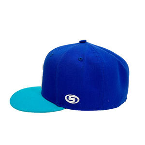 Ricamo rialzato personalizzato in twill acrilico di lana blu Navy 59 e FIFTY close back Fitted Cap - Product Image 4