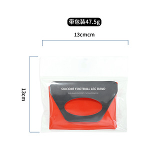 Bande de maintien antidérapante en silicone pour jambes de football, accessoire sportif vert jaune rouge - Product Image 3