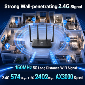 Routeur Wi-Fi 6 d'occasion, double bande 2.4G/5G, OpenWrt Mesh AX3000, Wi-Fi 6 extérieur, 1GE WAN + 3GE LAN, Tp-link Wavlink - Product Image 4