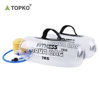 Haltères en PVC remplis d'eau réglables TOPKO, exercice de musculation à une main, poids libres pour hommes, haltères d'eau pour la remise en forme