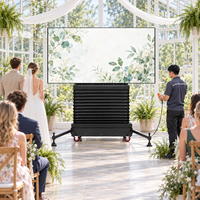 Écran LED extérieur économique P5 sur roues, facile à déplacer, réutilisable, pour décoration de mariage, location pour événements.
