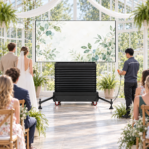 Écran LED extérieur économique P5 sur roues, facile à déplacer, réutilisable, pour décoration de mariage, location pour événements. - Product Image 2