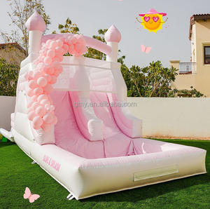 Sân chơi ngoài trời thiết bị trắng nhà bị trả lại Hồ bơi bơm hơi trượt với Blower cho bán - Product Image 3