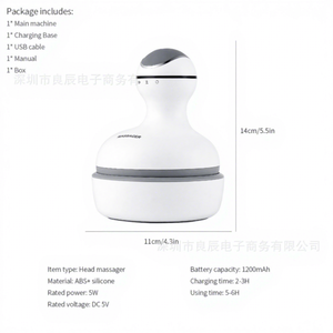 Masajeador de Cuero Cabelludo Inalámbrico Profesional para el Crecimiento del Cabello, Antiestrés, Cuidado Capilar de Tejido Profundo, Masaje Eléctrico Relajante, Previene la Caída del Cabello - Product Image 4