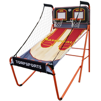 Machine de jeu d'arcade de basket-ball pliable pour 2 joueurs, système de basket-ball double-prise pour 2 joueurs avec marqueur électronique TB-6580