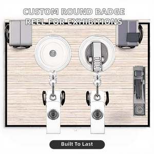 Porte-badge rétractable en plastique pour carte d'identité, porte-étiquette nominative suspendu, porte-badge personnalisé avec logo, pour exposition professionnelle, bureau, Dickmon, durable - Product Image 2