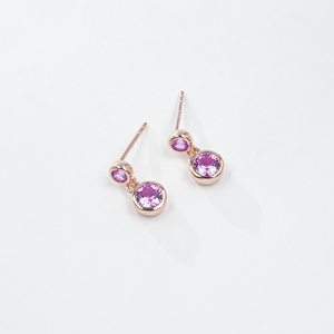 925 silver powder sapphire <b>earrings</b> pendant <b>earrings</b> - Product Image 1