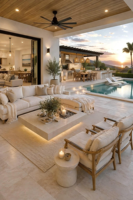 Canapé de luxe, solution tout-en-un pour projet de maison, villa, rendu 3D de toute la maison, service de design d'intérieur pour projet résidentiel