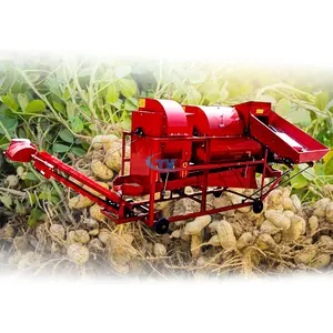 Islak ve kuru için yer fıstığı fıstık sheller thresher hasat makinesi hareketli