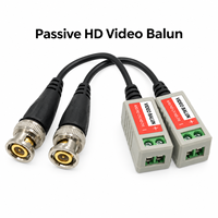Balun vidéo passif HD UTP BNC vers RJ45 pour caméra CCTV, DVR, moniteur, portée 300m à 600m sur câble réseau Cat5e Cat6, sécurité