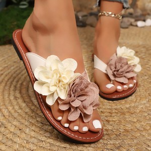 ashion2025 Flower Outer Wear Flat Slippers Casual All-match Beach Sandals Comfortable Thong-toe Herringman231 - Product Image 3