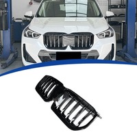 Parrilla Delantera Negra Premium Estilo Guerrero con Acabado Brillante para BMW X1 U11 2023 2024 2025, Transformación con Aspecto Deportivo