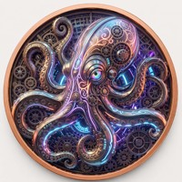 Pièce de monnaie en cuivre pur 999 de 5 oz, style punk, série animale, colorée, en relief, édition de collection 3D, style punk
