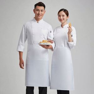 Unisex Chef Jacket Uniform Cotton Work Kitchen Uniform with Anti-Wrinkle Acidproof Breathable Features Custom ODM Supply - Product Image 1