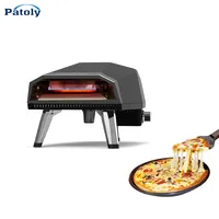 Forno comercial portátil para uso externo, de alta qualidade, pizza, novo design, fonte de fábrica, forno giratório para pizza com dispositivo seguro, aprovação ce