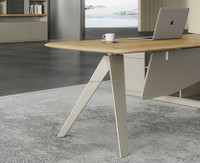 Ensemble de bureau de direction moderne en bois convertible et extensible de luxe de haute qualité, garantie 10 ans, certifié ISO9001