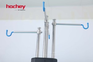 Soporte de infusión salino asistido mecánicamente HOCHEY MEDICAL estante de agua salada móvil ajustable en altura - Product Image 6