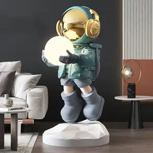 Новейшая распродажа, статуя астронавта, украшение ручной работы, абстрактная креативная скульптура из смолы для украшения дома, детская скульптура
