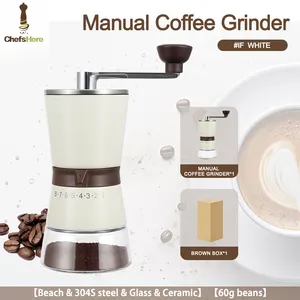 Factory Direct Sale Hand Crank Stainless Steel Burr Manual Coffee Bean Mill Grinder Espresso Hand Manual Coffee Grinder