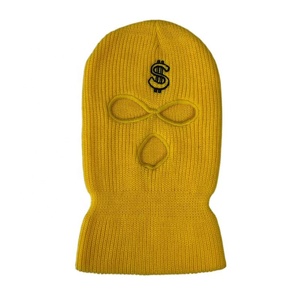 Bonnet <span class=keywords><strong>tricot</strong></span>é d'hiver assorti pour hommes et femmes personnalisé jacquard brodé bonnet cagoules troué - Product Image 1