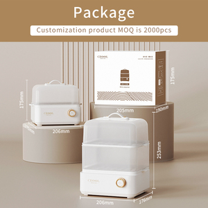 Cuisinière <span class=keywords><strong>vapeur</strong></span> électrique pliable Factory Trio, mini cuiseur <span class=keywords><strong>vapeur</strong></span> à <span class=keywords><strong>2</strong></span> étages, chauffe-plats - Product Image 6