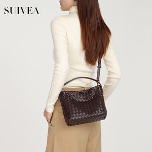 Novedad 2026: Bolso de Mano Tejido a Mano para Mujer – Bolso Tipo Cubo Ligero, Retro y Minimalista, Estilo de Hombro o Cruzado - Product Image 4