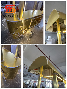 SMOOTH Newly Designed Wedding Party Decoration Shiny Pink Dessert Cake <b>Cart</b> Display Candy Bar <b>Cart</b> Acrylic <b>Sweet</b> <b>Cart</b> - Product Image 4