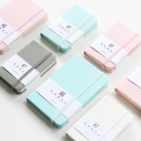 Cuaderno de Bolsillo Personalizado al por Mayor, Color Macaron, Tamaños A5, A6, A7, Impresión de Logotipo Personalizado, Cuaderno de Cuero con Correa Pequeña, Fábrica OEM