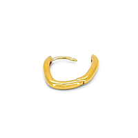 Venta al por Mayor de Joyería Fina JJ BRAVO P2802, Aretes Huggie de Oro Amarillo Sólido de 14K, Modernos, Libres de Níquel y Plomo, para Mujer